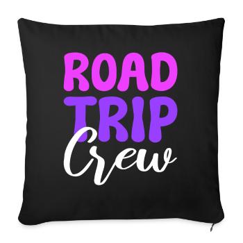Road Trip Crew Reisender - Sofakissenbezug 45 x 45 cm - Schwarz - Vorne