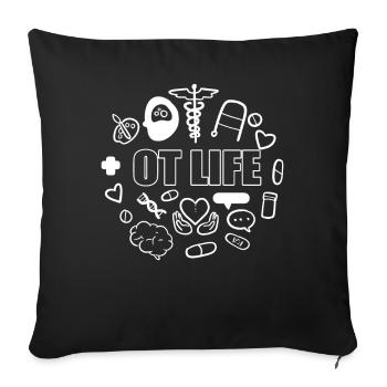 OT Life Sprachtherapeut - Sofakissenbezug 45 x 45 cm - Schwarz - Vorne