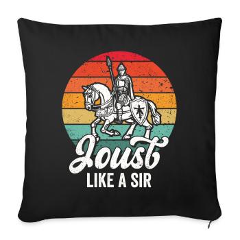 Jousting Knight Medieval Renaissance Knights Armor - Sofa pillowcase 17,3'' x 17,3'' (45 x 45 cm) - black - Front