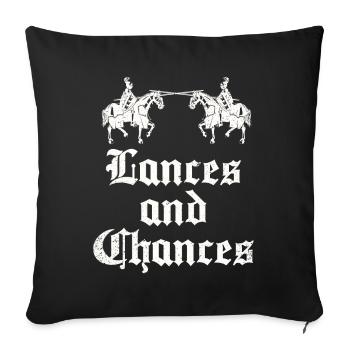 Ritter Mittelalterliche Renaissance-Ritterrüstung - Sofakissenbezug 45 x 45 cm - Schwarz - Vorne