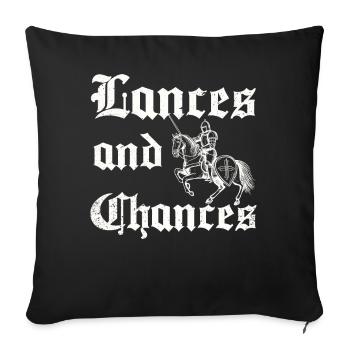 Jousting Knight Medieval Renaissance Knights Armor - Sofa pillowcase 17,3'' x 17,3'' (45 x 45 cm) - black - Front
