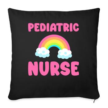 Pediatric Nurse Krankenschwester - Sofakissenbezug 45 x 45 cm - Schwarz - Vorne