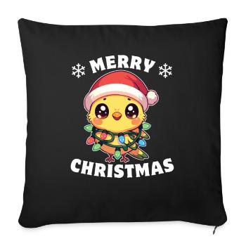 Christmas Fairy Lights Canary - Sofa pillowcase 17,3'' x 17,3'' (45 x 45 cm) - black - Front