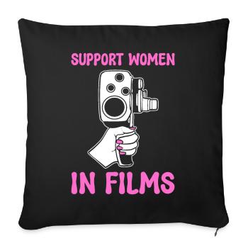 Lustiger Filmproduzent Filmemacher - Sofakissenbezug 45 x 45 cm - Schwarz - Vorne