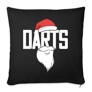 Amateur de fléchettes Jeu de fléchettes maître joueur de fléchettes - Housse de coussin décorative 45 x 45 cm - noir - Devant
