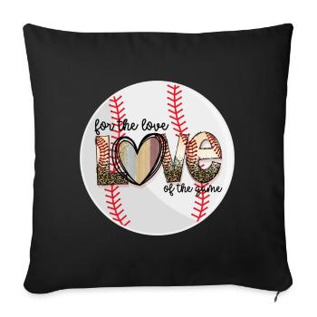 Love Baseball - Sofa pillowcase 17,3'' x 17,3'' (45 x 45 cm) - black - Front