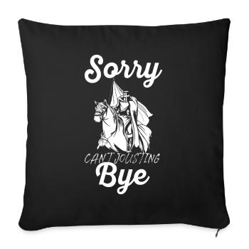 Jousting Knight Medieval Renaissance Knights Armor - Sofa pillowcase 17,3'' x 17,3'' (45 x 45 cm) - black - Front