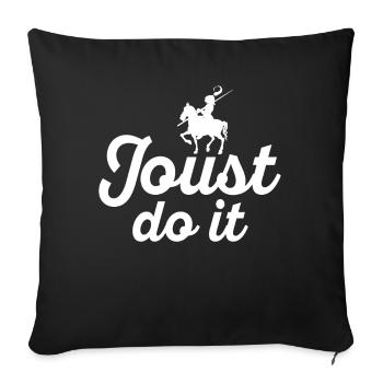Jousting Knight Medieval Renaissance Knights Armor - Sofa pillowcase 17,3'' x 17,3'' (45 x 45 cm) - black - Front