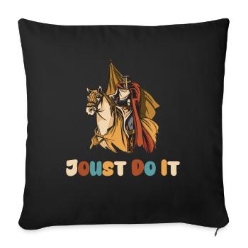 Ritter Mittelalterliche Renaissance-Ritterrüstung - Sofakissenbezug 45 x 45 cm - Schwarz - Vorne