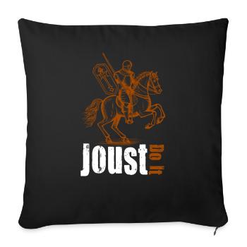 Joute Chevalier Médiéval Renaissance Chevaliers Armure - Housse de coussin décorative 45 x 45 cm - noir - Devant