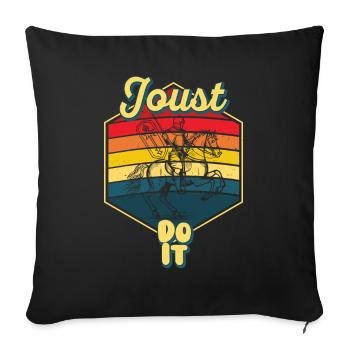 Jousting Knight Medieval Renaissance Knights Armor - Sofa pillowcase 17,3'' x 17,3'' (45 x 45 cm) - black - Front