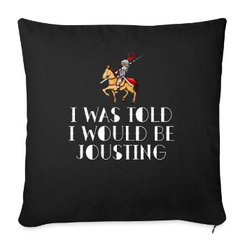 Jousting Knight Medieval Renaissance Knights Armor - Sofa pillowcase 17,3'' x 17,3'' (45 x 45 cm) - black - Front