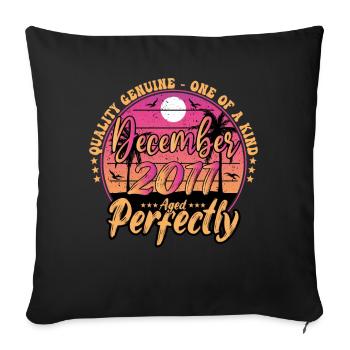 December 2011 Anniversary 2011 December 2011 - Sofa pillowcase 17,3'' x 17,3'' (45 x 45 cm) - black - Front