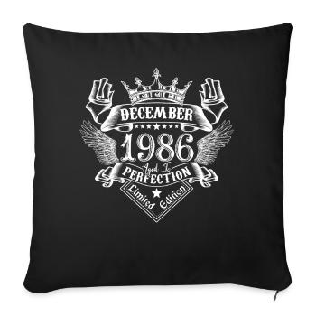 December 1986 | December 1986 Anniversary 1986 - Sofa pillowcase 17,3'' x 17,3'' (45 x 45 cm) - black - Front