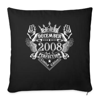 December 2008 | December 2008 Anniversary 2008 - Sofa pillowcase 17,3'' x 17,3'' (45 x 45 cm) - black - Front