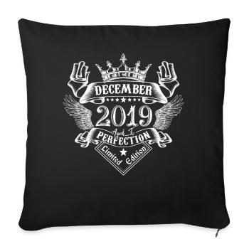 December 2019 | December 2019 Anniversary 2019 - Sofa pillowcase 17,3'' x 17,3'' (45 x 45 cm) - black - Front