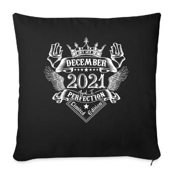 December 2021 | December 2021 Anniversary 2021 - Sofa pillowcase 17,3'' x 17,3'' (45 x 45 cm) - black - Front