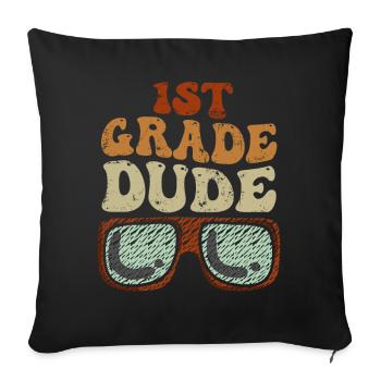 Kindergarten Teacher Funny Student 1st Graduation - Sofa pillowcase 17,3'' x 17,3'' (45 x 45 cm) - black - Front