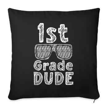 Kindergarten Teacher Funny Student 1st Graduation - Sofa pillowcase 17,3'' x 17,3'' (45 x 45 cm) - black - Front