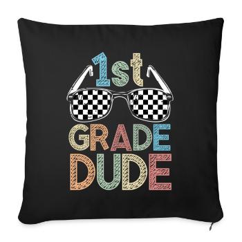 Kindergarten Teacher Funny Student 1st Graduation - Sofa pillowcase 17,3'' x 17,3'' (45 x 45 cm) - black - Front