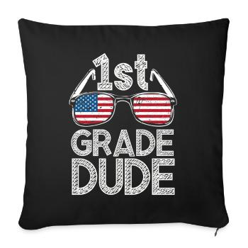 Professeur de maternelle Drôle Étudiant 1er Diplôme - Housse de coussin décorative 45 x 45 cm - noir - Devant