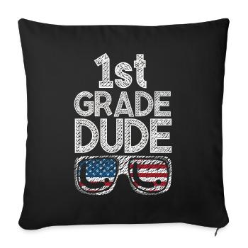 Professeur de maternelle Drôle Étudiant 1er Diplôme - Housse de coussin décorative 45 x 45 cm - noir - Devant