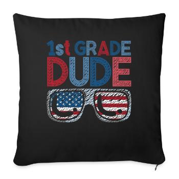 Professeur de maternelle Drôle Étudiant 1er Diplôme - Housse de coussin décorative 45 x 45 cm - noir - Devant