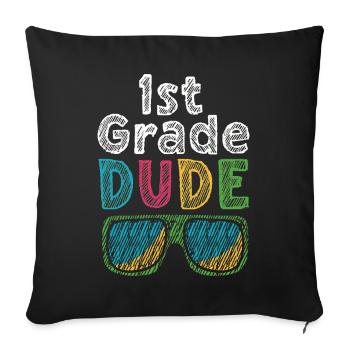 Professeur de maternelle Drôle Étudiant 1er Diplôme - Housse de coussin décorative 45 x 45 cm - noir - Devant