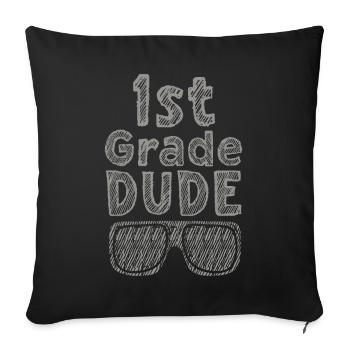 Professeur de maternelle Drôle Étudiant 1er Diplôme - Housse de coussin décorative 45 x 45 cm - noir - Devant