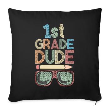 Kindergarten Teacher Funny Student 1st Graduation - Sofa pillowcase 17,3'' x 17,3'' (45 x 45 cm) - black - Front