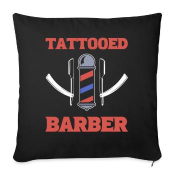Tattooed Barber Gent's Friseur - Sofakissenbezug 45 x 45 cm - Schwarz - Vorne