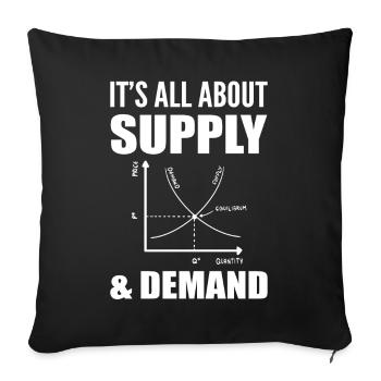 Wirtschaftswirtschaft Humor Statistiker - Sofakissenbezug 45 x 45 cm - Schwarz - Vorne