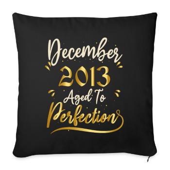 December 2013 December Anniversary December 2013 - Sofa pillowcase 17,3'' x 17,3'' (45 x 45 cm) - black - Front