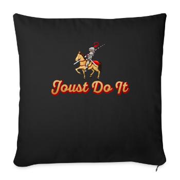 Joute Chevalier Médiéval Renaissance Chevaliers Armure - Housse de coussin décorative 45 x 45 cm - noir - Devant