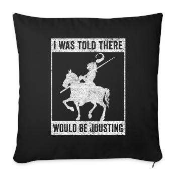 Ritter Mittelalterliche Renaissance-Ritterrüstung - Sofakissenbezug 45 x 45 cm - Schwarz - Vorne