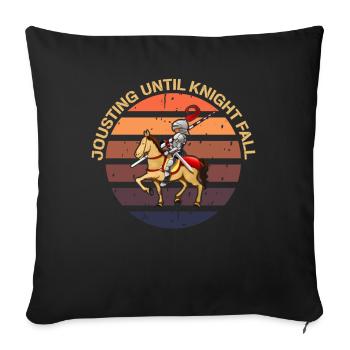 Ritter Mittelalterliche Renaissance-Ritterrüstung - Sofakissenbezug 45 x 45 cm - Schwarz - Vorne