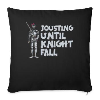 Ritter Mittelalterliche Renaissance-Ritterrüstung - Sofakissenbezug 45 x 45 cm - Schwarz - Vorne