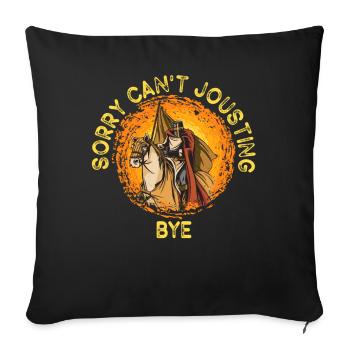 Jousting Knight Medieval Renaissance Knights Armor - Sofa pillowcase 17,3'' x 17,3'' (45 x 45 cm) - black - Front