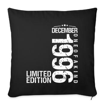 December 1996 December Anniversary December 1996 - Sofa pillowcase 17,3'' x 17,3'' (45 x 45 cm) - black - Front