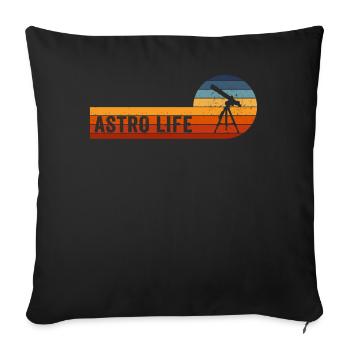 Space Photography Stargazing Telescope Astronomy - Sofa pillowcase 17,3'' x 17,3'' (45 x 45 cm) - black - Front