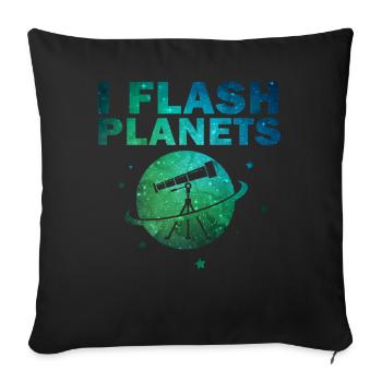 Space Photography Stargazing Telescope Astronomy - Sofa pillowcase 17,3'' x 17,3'' (45 x 45 cm) - black - Front