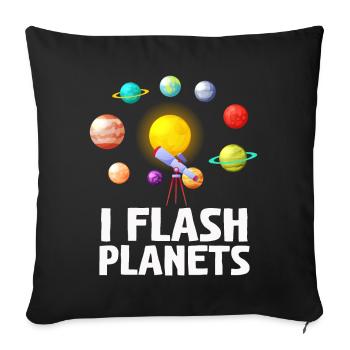 Space Photography Stargazing Telescope Astronomy - Sofa pillowcase 17,3'' x 17,3'' (45 x 45 cm) - black - Front