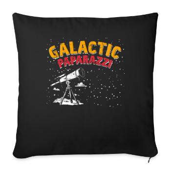 Space Photography Stargazing Telescope Astronomy - Sofa pillowcase 17,3'' x 17,3'' (45 x 45 cm) - black - Front