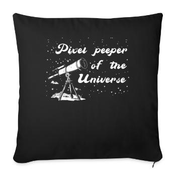 Space Photography Stargazing Telescope Astronomy - Sofa pillowcase 17,3'' x 17,3'' (45 x 45 cm) - black - Front