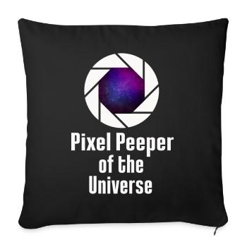 Space Photography Stargazing Telescope Astronomy - Sofa pillowcase 17,3'' x 17,3'' (45 x 45 cm) - black - Front