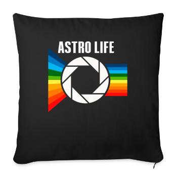 Space Photography Stargazing Telescope Astronomy - Sofa pillowcase 17,3'' x 17,3'' (45 x 45 cm) - black - Front