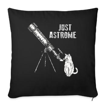 Space Photography Stargazing Telescope Astronomy - Sofa pillowcase 17,3'' x 17,3'' (45 x 45 cm) - black - Front