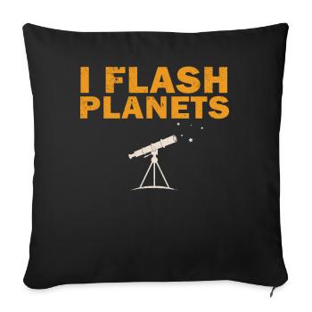 Space Photography Stargazing Telescope Astronomy - Sofa pillowcase 17,3'' x 17,3'' (45 x 45 cm) - black - Front