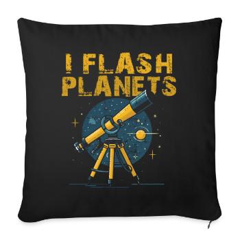 Space Photography Stargazing Telescope Astronomy - Sofa pillowcase 17,3'' x 17,3'' (45 x 45 cm) - black - Front