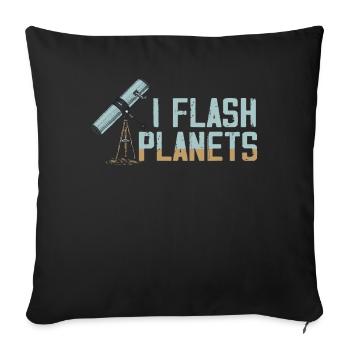 Space Photography Stargazing Telescope Astronomy - Sofa pillowcase 17,3'' x 17,3'' (45 x 45 cm) - black - Front